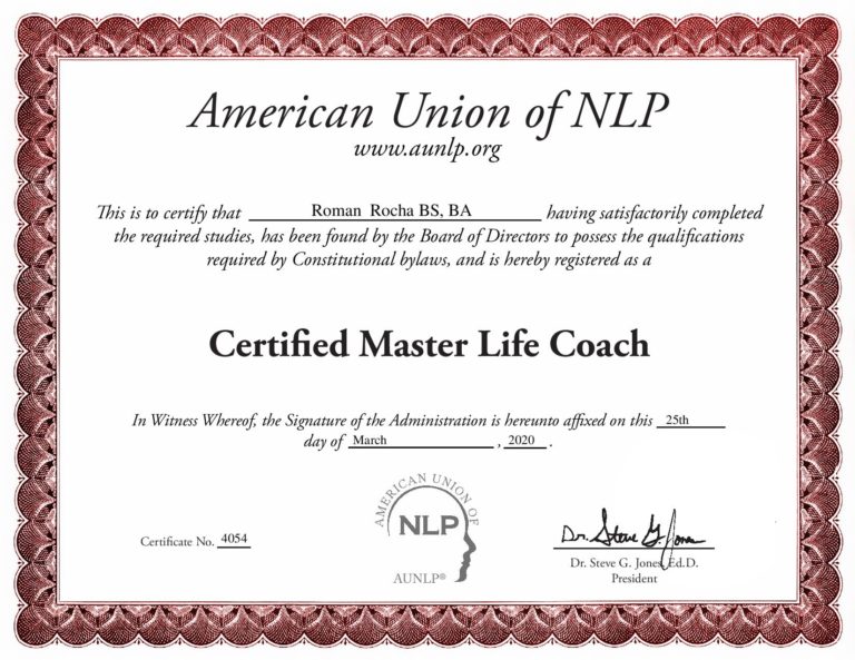 Certified Master Life Coach