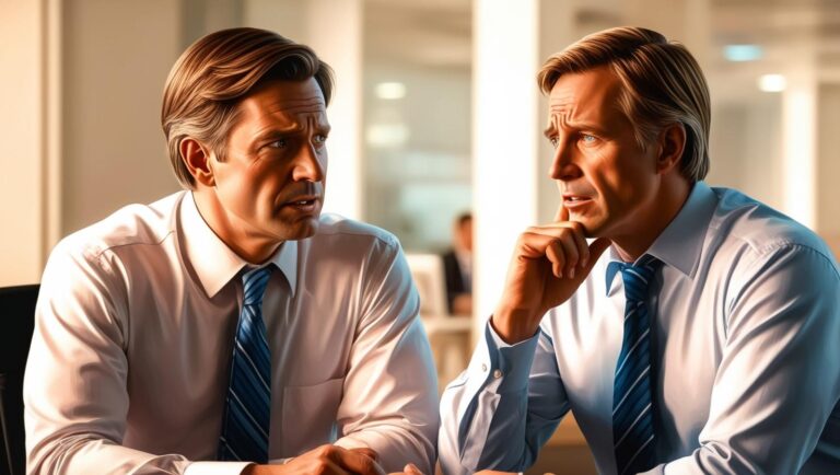 Two men looking concerned