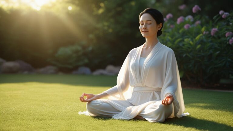 A person keeping their cool-meditating